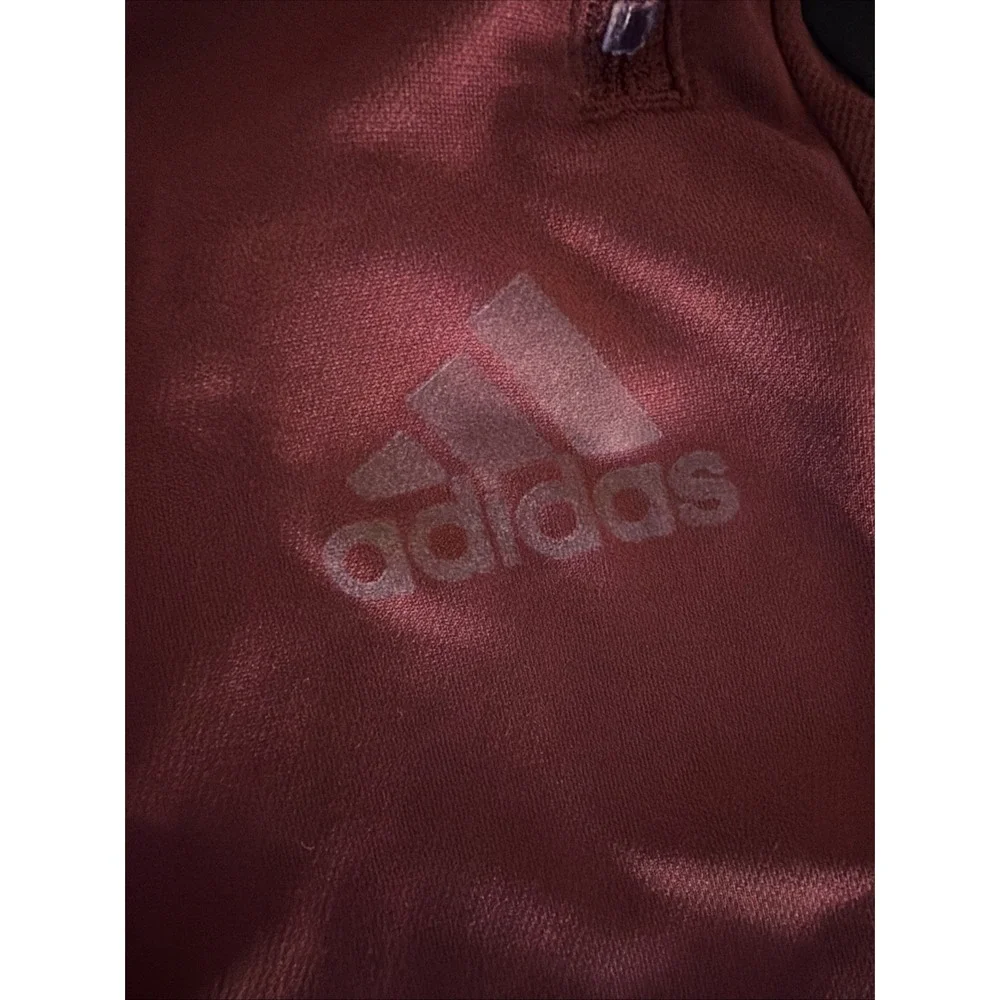 Adidas x Parley Men's Athletic Shorts Burgundy Zipper Pockets Maroon
